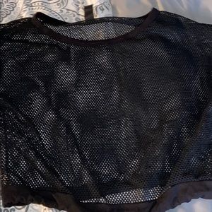 cropped tee see through